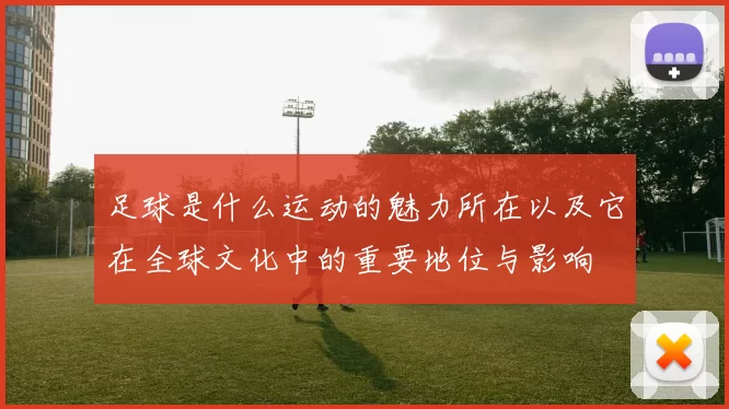 足球是什么运动的魅力所在以及它在全球文化中的重要地位与影响